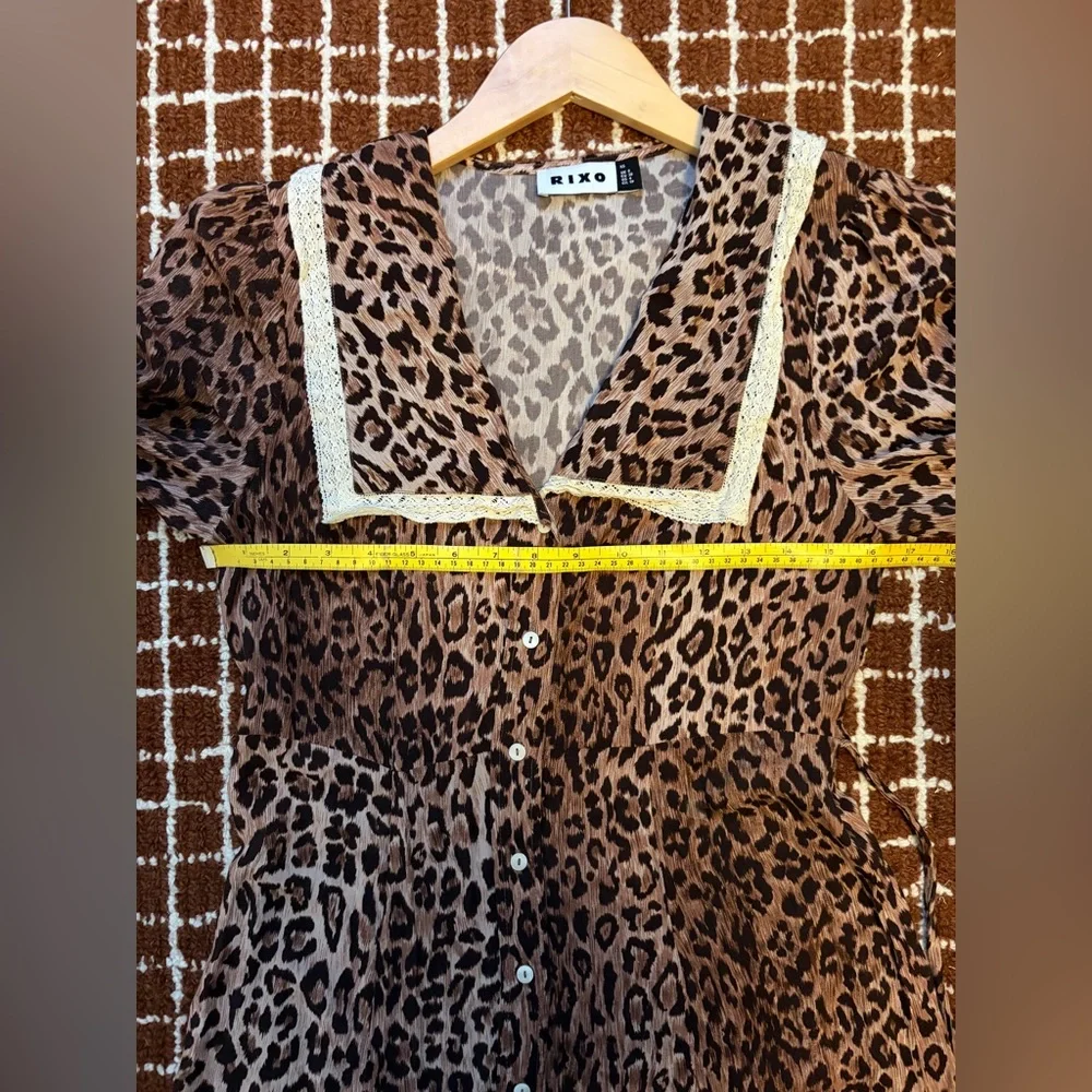 RIXO | Ellen Leopard Print Dress, Size XS - Picture 13 of 15